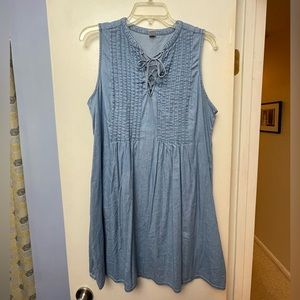 Old Navy Denim Medium Length Dress - Size Large